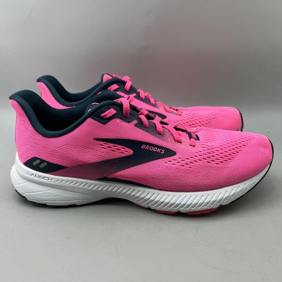 Brooks Launch 8 Running Shoes Women Size 9 Pink Comfort Lightweight Low Sneakers - Picture 1 of 9